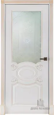 Двери эмаль Аристократ Патина капучино Эмаль белая