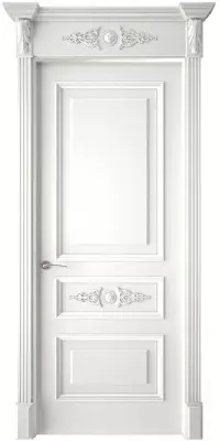 Двери эмаль Кардинал (Лепнина) белая эмаль
