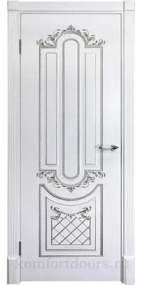 Карина 4 эмаль белая + патина серебро