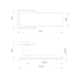 Ручка Punto (Пунто) раздельная K.EST.Q52.OLYMP SSC-16 сатинированный хром