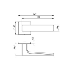 Ручка Fuaro (Фуаро) раздельная K.RL52.REDLINE (RED LINE RL) BL-24 черный