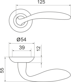 Ручка Armadillo (Армадилло) раздельная R.LD54.Virgo (Virgo LD57) AB/GP-7 бронза/золото