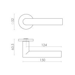 Ручка Fuaro (Фуаро) раздельная R.SLR52.BARREL CP-8 хром
