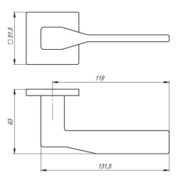 Ручка Armadillo (Армадилло) раздельная K.USS52.GRAND (GRAND USS) FSG-39 флорентийское золото