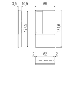 B30003.00.93 AGB (АГБ) Ручка WAVE под цилиндр (черный), для распашных дверей
