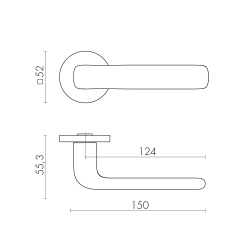 Ручка Fuaro (Фуаро) раздельная R.SLR52.PRIDE BL-24 черный