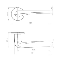 Ручка Ajax (Аякс) раздельная R.JSR51.ROCKET BL-24 черный