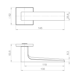 Ручка Fuaro (Фуаро) раздельная K.ZL52.BASIC SSC-16 сатинированный хром