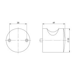 Ручка-кнопка Ajax (Аякс) CABIN PVC WH белый (1 шт в пакете)