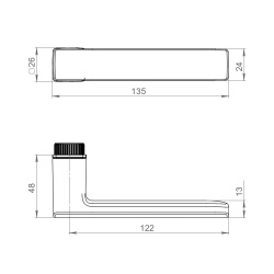 Ручка Punto (Пунто) раздельная K.EL.Q27.GANT BL-24 черный