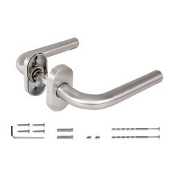 Ручка Fuaro (Фуаро) раздельная R.DSS201-0201P/19 INOX 201 (овальное основание)